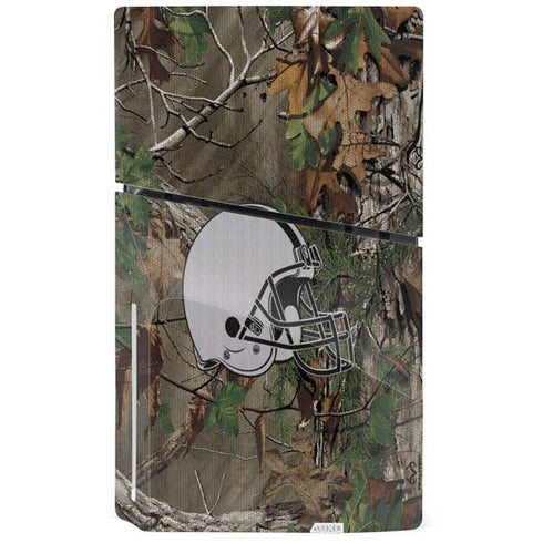 NFL Cleveland Browns Realtree Xtra Green Camo PS5 Slim Disk Console Skin