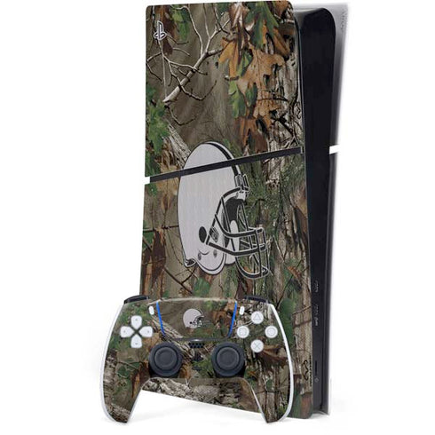 NFL Cleveland Browns Realtree Xtra Green Camo PS5 Slim Digital Edition Bundle Skin