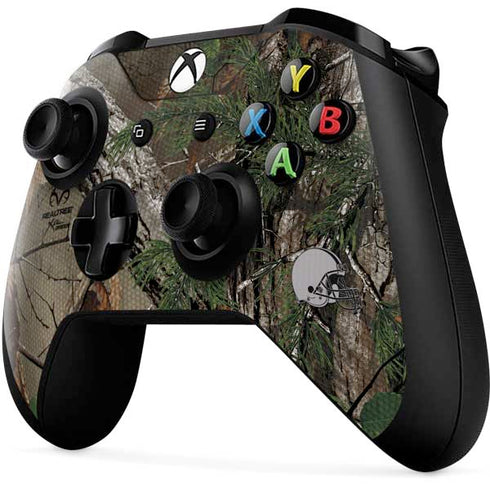 NFL Cleveland Browns Realtree Xtra Green Camo Xbox One X Controller Skin