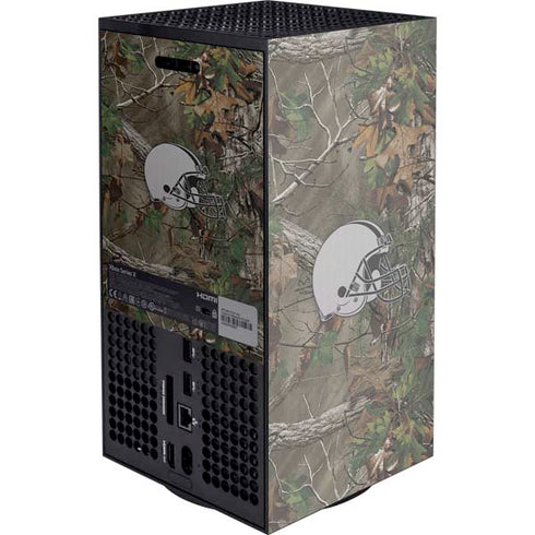 NFL Cleveland Browns Realtree Xtra Green Camo Xbox Series X Console Skin