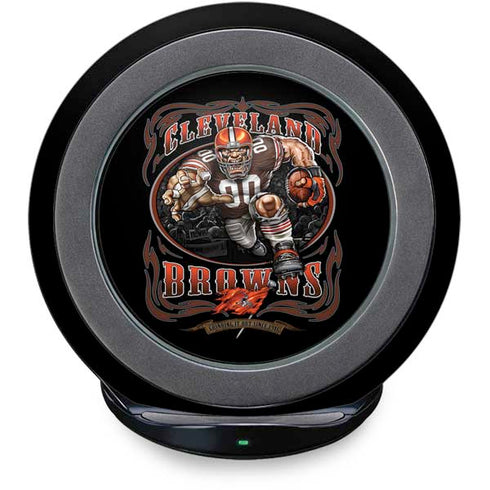 Liquid Blue NFL Cleveland Browns Running Back Fast Charge Wireless Charging Stand Skin