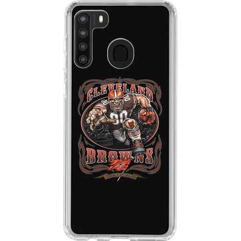 Liquid Blue NFL Cleveland Browns Running Back Galaxy A21 Clear Case