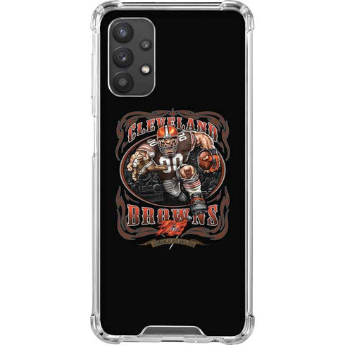 Liquid Blue NFL Cleveland Browns Running Back Galaxy A32 5G Clear Case
