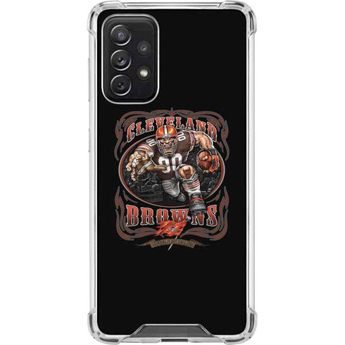 Liquid Blue NFL Cleveland Browns Running Back Galaxy A72 5G Clear Case