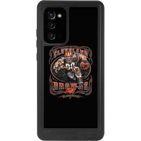 Liquid Blue NFL Cleveland Browns Running Back Galaxy Note20 5G Waterproof Case