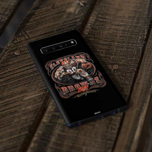 Liquid Blue NFL Cleveland Browns Running Back Galaxy S10 Skin