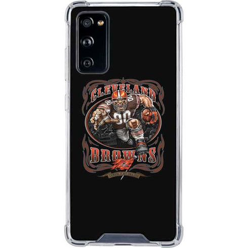Liquid Blue NFL Cleveland Browns Running Back Galaxy S20 FE Clear Case