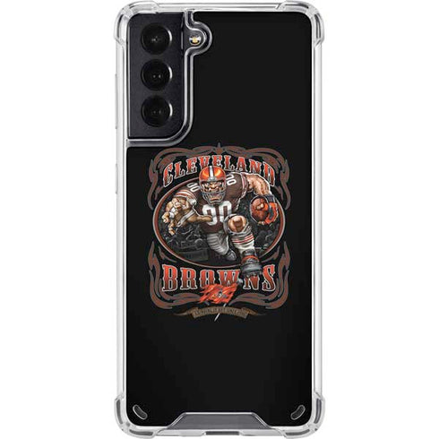 Liquid Blue NFL Cleveland Browns Running Back Galaxy S21 5G Clear Case