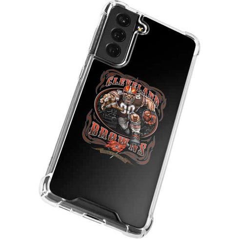 Liquid Blue NFL Cleveland Browns Running Back Galaxy S21 FE Clear Case