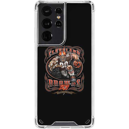 Liquid Blue NFL Cleveland Browns Running Back Galaxy S21 Ultra 5G Clear Case