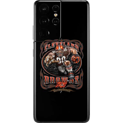 Liquid Blue NFL Cleveland Browns Running Back Galaxy S21 Ultra 5G Skin