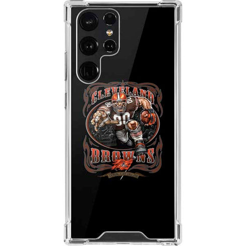 Liquid Blue NFL Cleveland Browns Running Back Galaxy S22 Ultra Clear Case