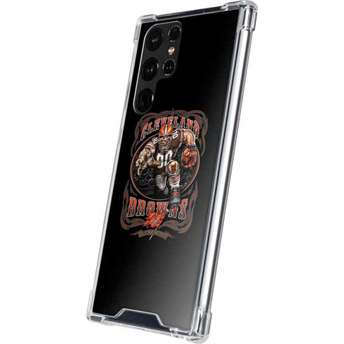 Liquid Blue NFL Cleveland Browns Running Back Galaxy S22 Ultra Clear Case