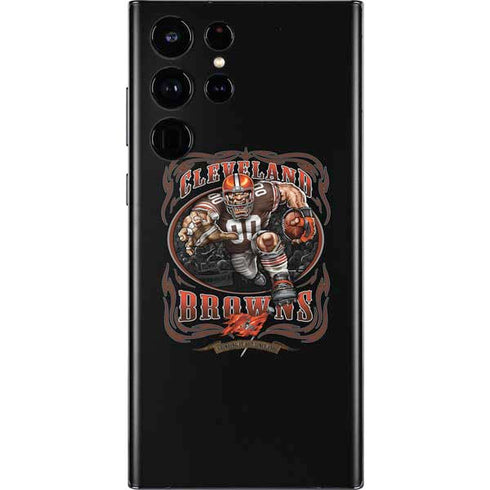 Liquid Blue NFL Cleveland Browns Running Back Galaxy S22 Ultra Skin