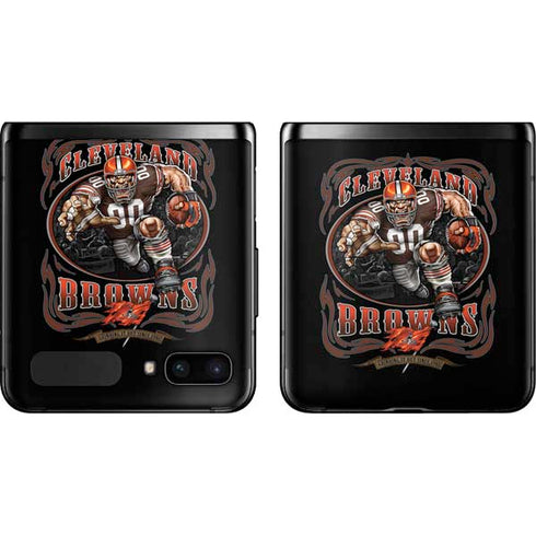 Liquid Blue NFL Cleveland Browns Running Back Galaxy Z Flip Skin