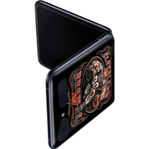 Liquid Blue NFL Cleveland Browns Running Back Galaxy Z Flip Skin