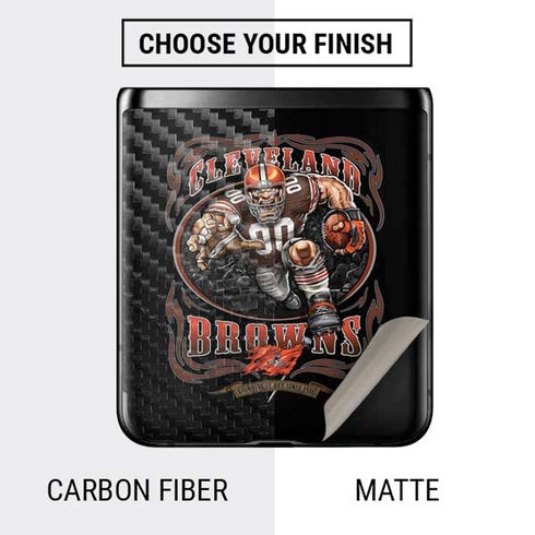 Liquid Blue NFL Cleveland Browns Running Back Galaxy Z Flip Skin
