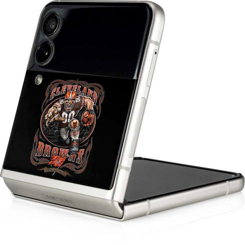 Liquid Blue NFL Cleveland Browns Running Back Galaxy Z Flip3 5G Skin