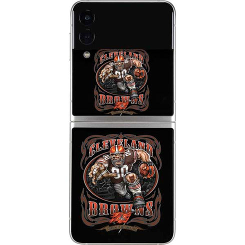 Liquid Blue NFL Cleveland Browns Running Back Galaxy Z Flip4 5G Skin