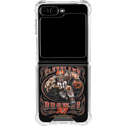 Liquid Blue NFL Cleveland Browns Running Back Galaxy Z Flip5 5G Clear Case