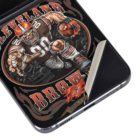 Liquid Blue NFL Cleveland Browns Running Back Galaxy Z Flip5 5G Skin