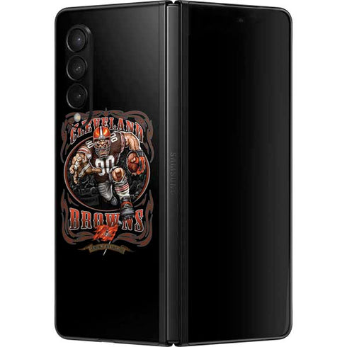 Liquid Blue NFL Cleveland Browns Running Back Galaxy Z Fold3 5G Skin