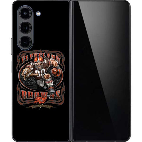 Liquid Blue NFL Cleveland Browns Running Back Galaxy Z Fold5 5G Skin