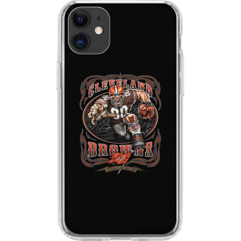 Liquid Blue NFL Cleveland Browns Running Back iPhone 11 Clear Case