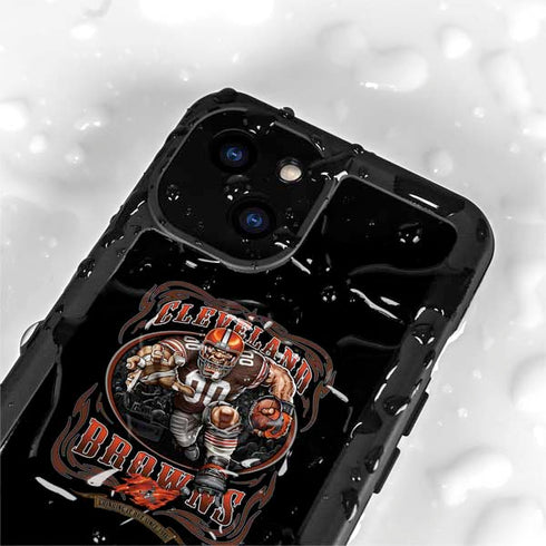 Liquid Blue NFL Cleveland Browns Running Back iPhone 13 Mini Waterproof Case