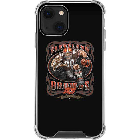Liquid Blue NFL Cleveland Browns Running Back iPhone 14 Plus Clear Case
