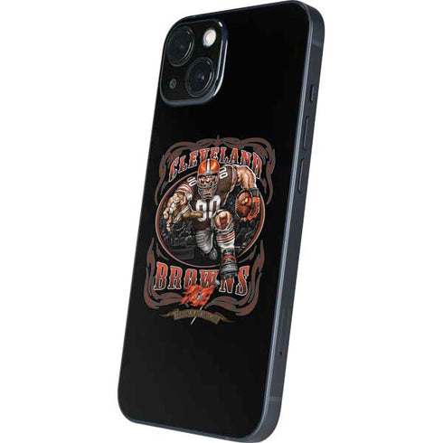 Liquid Blue NFL Cleveland Browns Running Back iPhone 15 Plus Skin