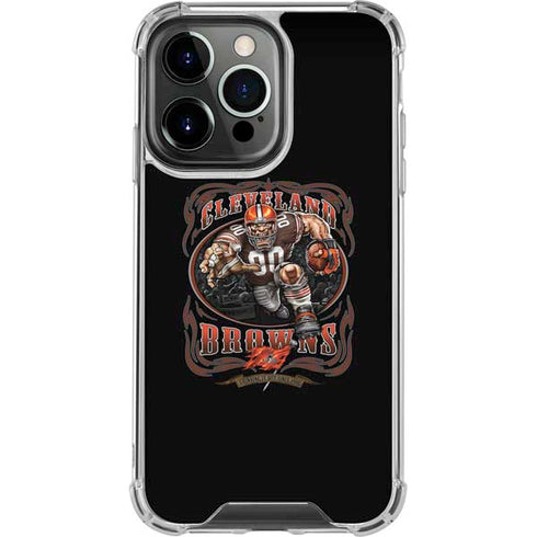 Liquid Blue NFL Cleveland Browns Running Back iPhone 15 Pro Clear Case