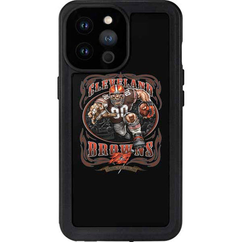 Liquid Blue NFL Cleveland Browns Running Back iPhone 14 Pro Max Waterproof Case