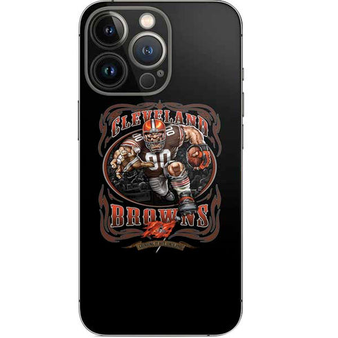 Liquid Blue NFL Cleveland Browns Running Back iPhone 14 Pro Skin