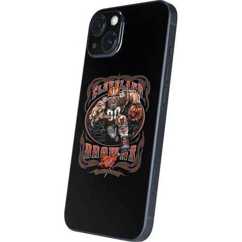 Liquid Blue NFL Cleveland Browns Running Back iPhone 15 Skin