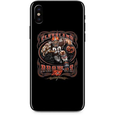 Liquid Blue NFL Cleveland Browns Running Back iPhone XS Skin
