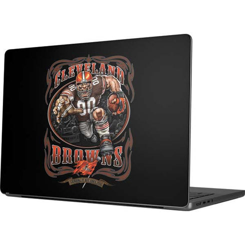 Liquid Blue NFL Cleveland Browns Running Back MacBook Pro 14in (2021-24) Skin