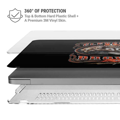 Liquid Blue NFL Cleveland Browns Running Back MacBook Pro 16in (2021-25) Case plus Skin
