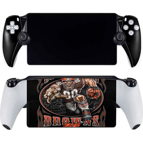 Liquid Blue NFL Cleveland Browns Running Back PlayStation Portal Remote Player Skin