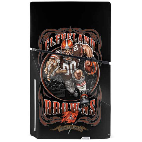 Liquid Blue NFL Cleveland Browns Running Back PS5 Slim Disk Console Skin