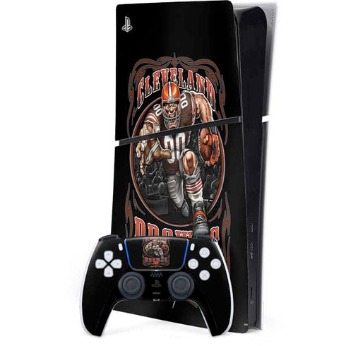 Liquid Blue NFL Cleveland Browns Running Back PS5 Slim Digital Edition Console Skin