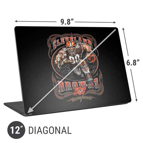Liquid Blue NFL Cleveland Browns Running Back Universal Laptop 12in (9.8 x 6.8in) Skin