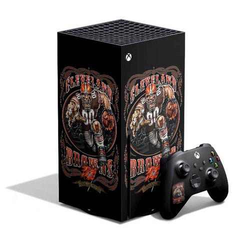 Liquid Blue NFL Cleveland Browns Running Back Xbox Series X Bundle Skin