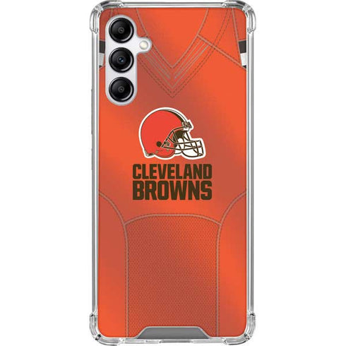 NFL Cleveland Browns Team Jersey Galaxy A14 5G Clear Case