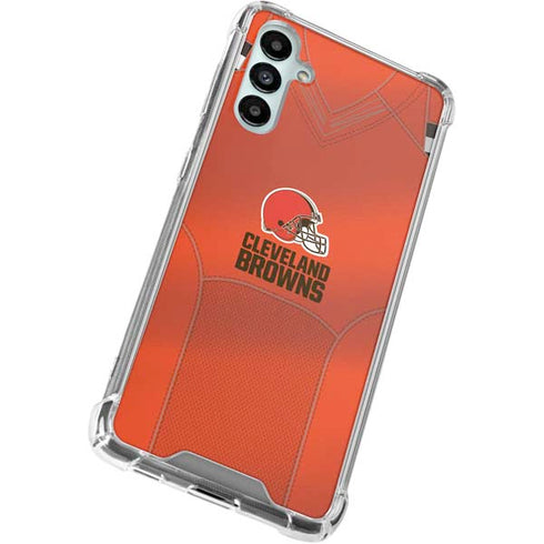 NFL Cleveland Browns Team Jersey Galaxy A15 5G Clear Case