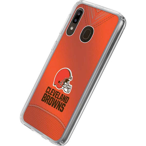 NFL Cleveland Browns Team Jersey Galaxy A20 Clear Case