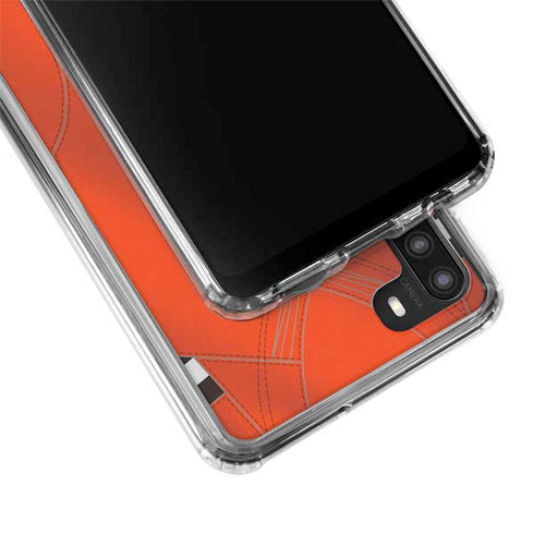 NFL Cleveland Browns Team Jersey Galaxy A21 Clear Case
