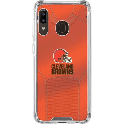 NFL Cleveland Browns Team Jersey Galaxy A30 Clear Case