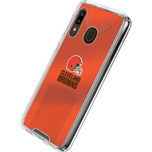 NFL Cleveland Browns Team Jersey Galaxy A30 Clear Case