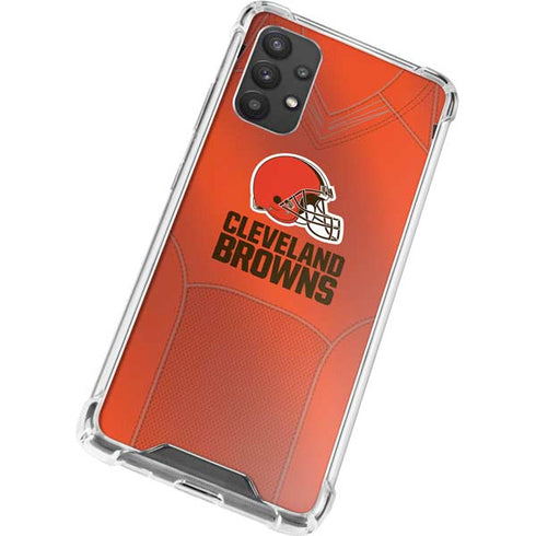 NFL Cleveland Browns Team Jersey Galaxy A32 5G Clear Case